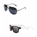 Black Aviator + White Wayfarers